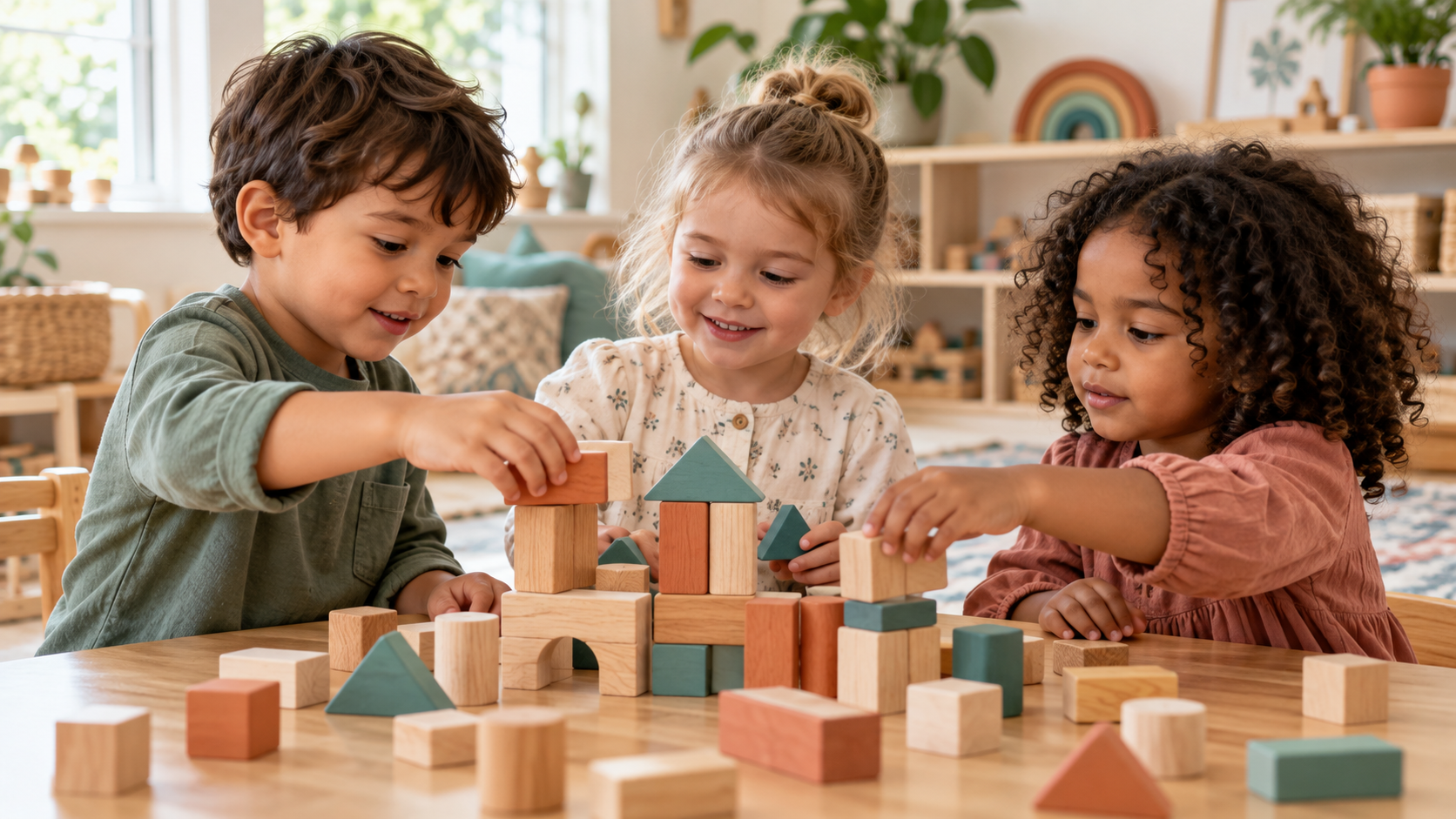 Illustrative scene of children exploring and learning through play